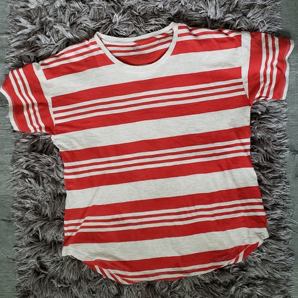 Madewell Tops - Madewell Cotton Striped Short Sleeve Tee Size XL